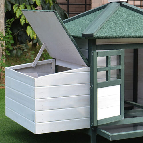 Cute Chicken Coop with Cottage Design, Poultry Cage /w Safe Environmental Paint