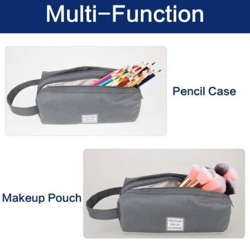 Pencil Case Zipper Pen Bag School Office Stationery Organizer Cosmetic pouch