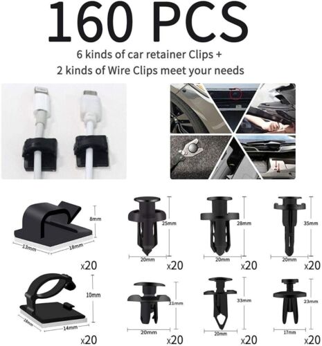 200 Pcs Car Trim Removal Tool Kit Set Hand Tools Pry Bar Panel Door Interior
