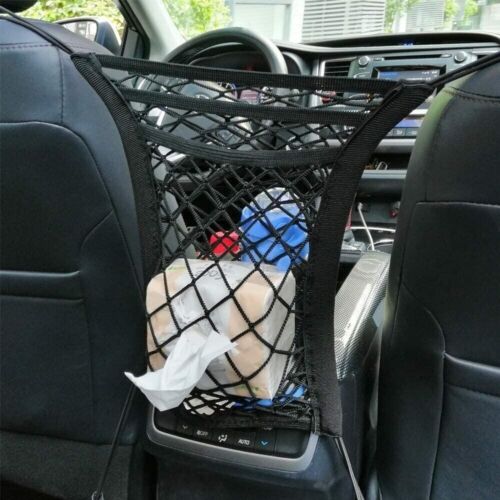 Elastic Net Pocket Bag 3 Layer Between Car Seat Organizer Storage Mesh Holder