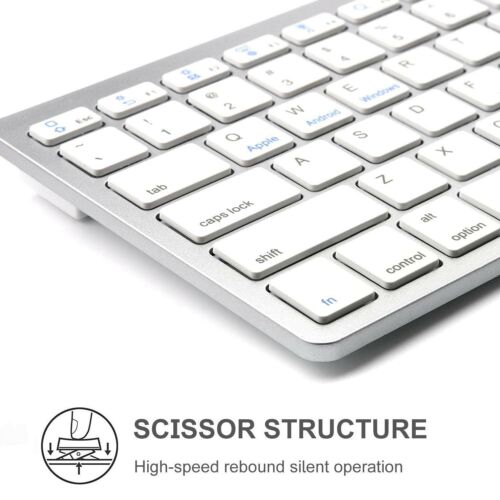 Slim Bluetooth Wireless 3.0 Keyboard for PC Windows Laptop Apple Mac iPad Tablet
