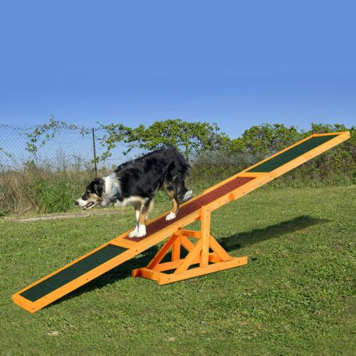 Pet Seesaw Wood Dog Supply Sport Training Equipment Run Game Weather Resistant 842525165815