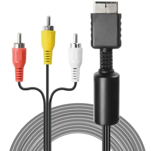 For Sony Playstation 2 3 PS3 PS2 PS1 RCA AV Composite Cable Adapter Audio Video