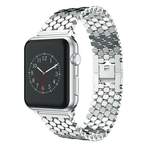 For Apple Watch 38 40 42 44 mm - Stainless Steel Hexagon Link Band Strap iWatch