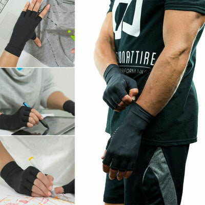 Compression Copper Arthritis Gloves Hand Wrist Brace Finger Pain Relief Support