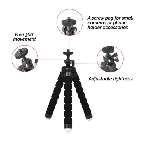 Octopus Adjustable Tripod Stand Flexible Phone Holder Bracket for Phone Camera
