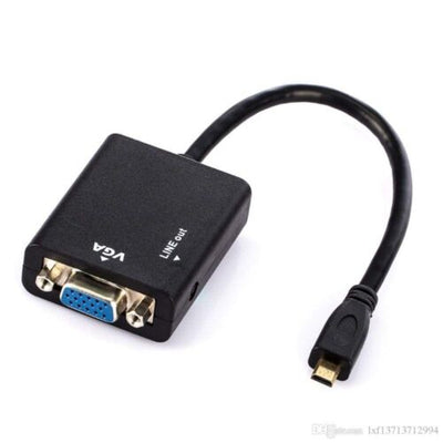 Micro HDMI to VGA Converter Adapter With Audio Output For Camera Computer NEW K