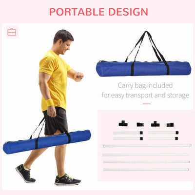 New Canine Agility Set Dog Jumping Training Obstacles Course Free Standing White 712190175450