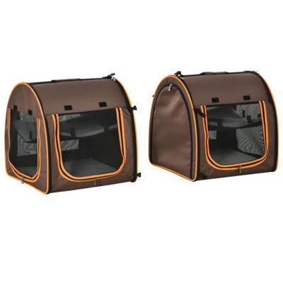 Large Portable Double Cat Pet Carrier Kennel Bag Oxford Travel Car Seat
