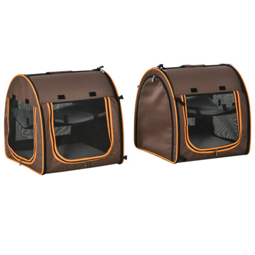 Large Portable Double Cat Pet Carrier Kennel Bag Oxford Travel Car Seat