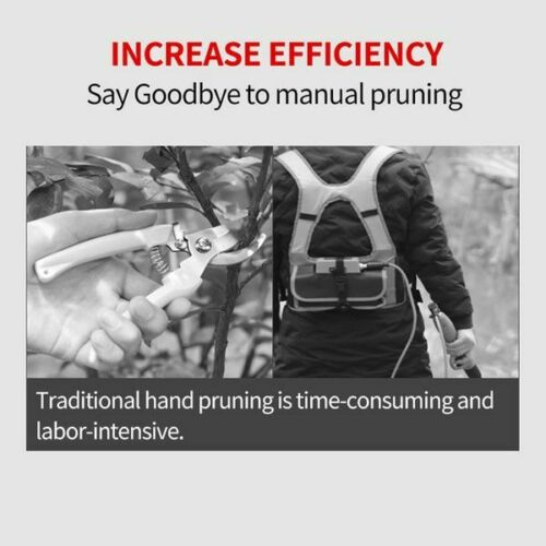 88V Cordless Electric Pruning Shears Secateur Branch Cutter Scissor + 2 Batterie