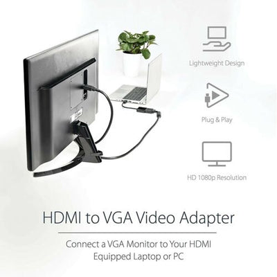 HDMI to VGA Adapter Video Cable Cord Converter 1080P For TV Monitor Computer PC
