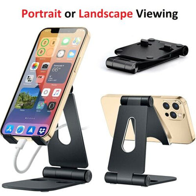 Adjustable Folding Cell Phone Stand Holder Mount Desk Dock For iPhone Samsung