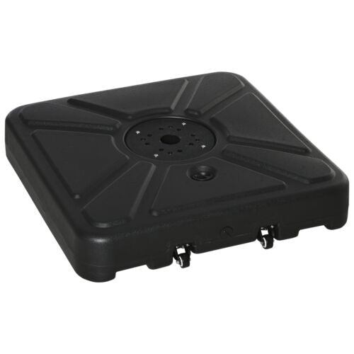 Cantilever Offset Umbrella Base Stand Fillable Umbrella Holder w/ Wheels, Black