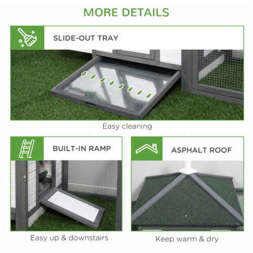 Cute Chicken Coop with Cottage Design, Poultry Cage /w Safe Environmental Paint 799932992353