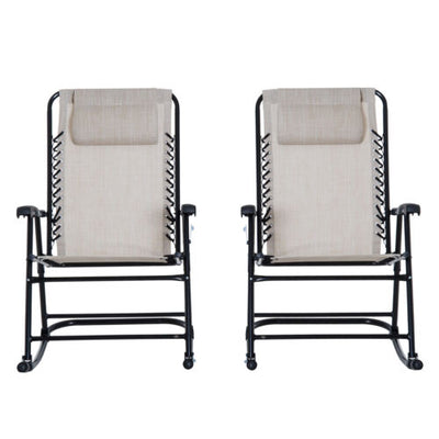 Clearance Sale Outdoor Rocking Chair Set Folding Lawn Furniture Garden Rocker