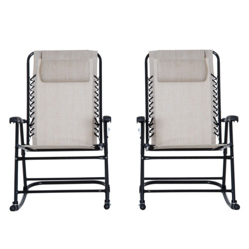 Clearance Sale Outdoor Rocking Chair Set Folding Lawn Furniture Garden Rocker
