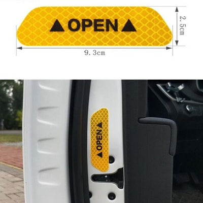 title" content="4PCS Car Door Stickers Universal Tape Safety Warning Mark Auto Driving Safety"