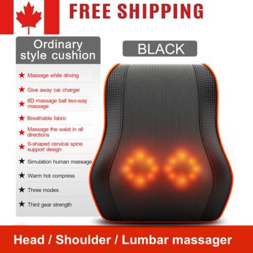 Shiatsu Neck Shoulder Lumbar Back Massager Deep Kneading Massage Pillow cushion