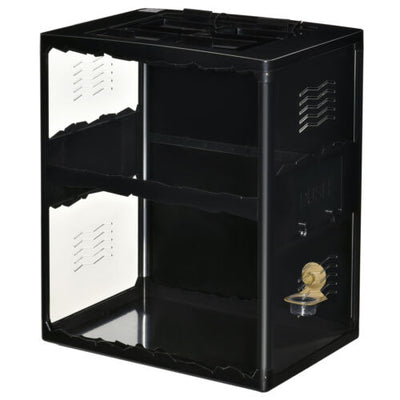 Reptile Cage Enclosure, Lizard Breeding Tank w/ Lamp Holders, Turtle, Chameleon 196393070970