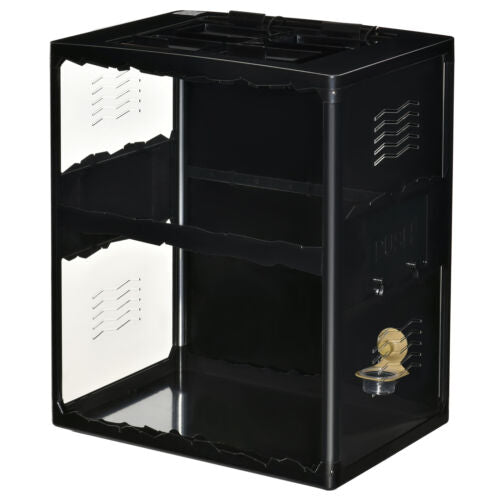 Reptile Cage Enclosure, Lizard Breeding Tank w/ Lamp Holders, Turtle, Chameleon 196393070970