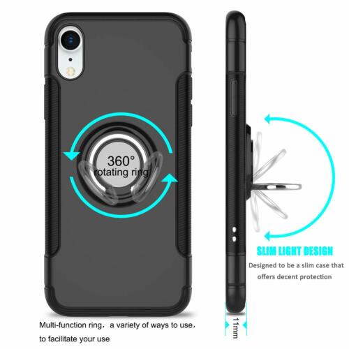 For iPhone 11 Pro XR X XS Max 5S SE 8 Plus 7 6S 6 Case Stand Magnetic Ring Cover