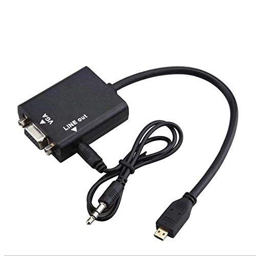Micro HDMI to VGA Converter Adapter With Audio Output For Camera Computer NEW K