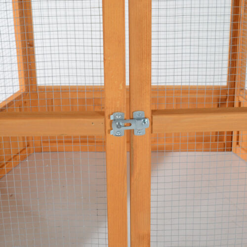 Large Wooden Aviary Flight Bird Cage With Covered Roof Outdoor Wood Aviary