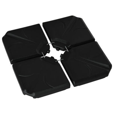 4 Piece Cantilever Offset Umbrella Base Stand Parasol Weights Water, Sand Black