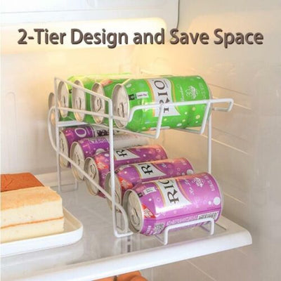 Double-layer Cans Storage Holders Racks Beverage Soda Coke Beer Can Dispenser