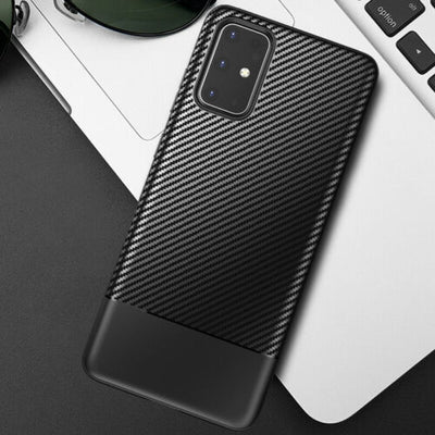 For Samsung Galaxy S20 Plus Ultra Case - Carbon Fiber Shockproof Soft Back Cover