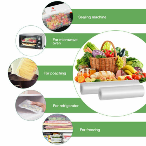 10Roll Vacuum Food Sealer Roll Bags 5m x 28cm Saver Seal Storage Heat Commercial