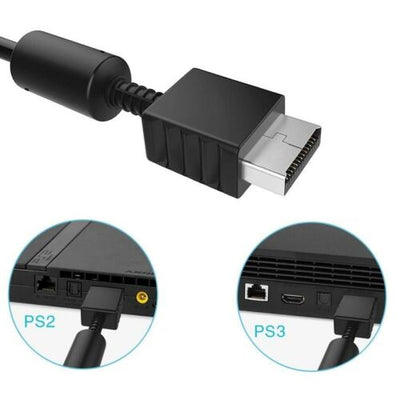 For Sony Playstation 2 3 PS3 PS2 PS1 RCA AV Composite Cable Adapter Audio Video