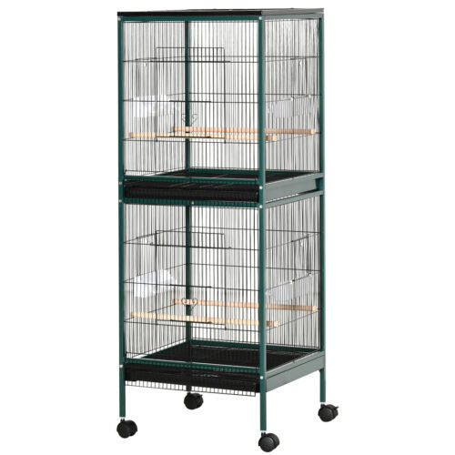Large Bird Cage with 1.7 ft. Width, Bird Aviary Indoor with Multi-Door Design 196393257432