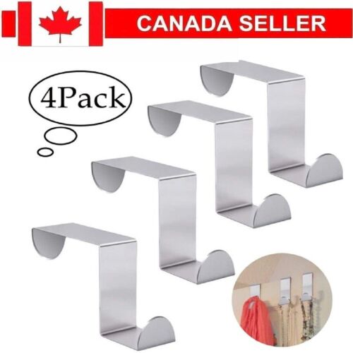 Door Hook Stainless Steel Reversible Cupboard Drawer Metal Hooks Hanger DIY
