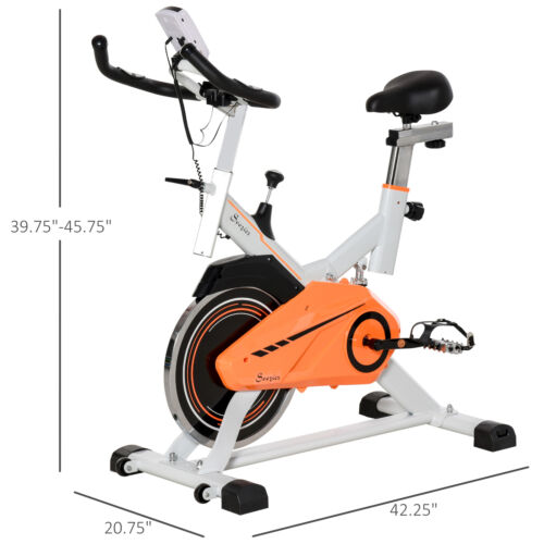 Upright Exercise Bike with Adjustable Resistance Seat Handlebar LCD Display
