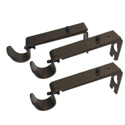 3PCS Bracket Hang Curtain Rod Holders Single Hook Tap Right Window Frame Rod CA
