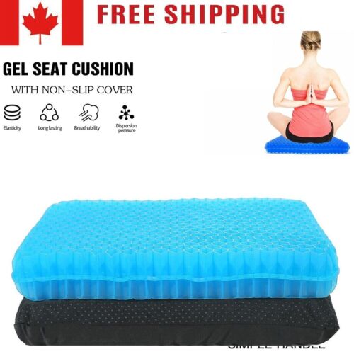 Double Gel Seat Cushion Thick Egg Seat Cushion Breathable Design Non-Slip Cover