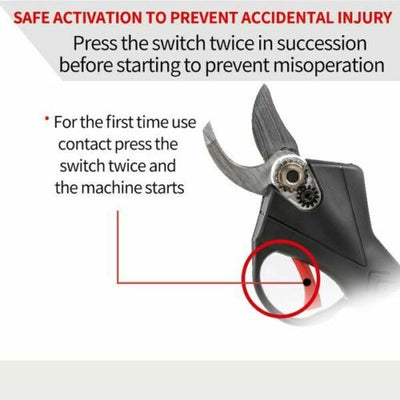 88V Cordless Electric Pruning Shears Secateur Branch Cutter Scissor + 2 Batterie