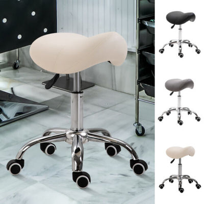 Hydraulic Salon Stool Saddle Chair Adjustable Seat Swivel