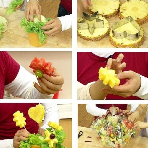 CA 12 Pcs Durable Stainless steel Cookie Cutter 4 Shapes &amp; 3 Sizes Set