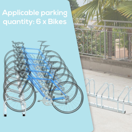 Bike Parking Stand Floor Wall Mount  Storage Locking Rack Holder Outdoor Steel