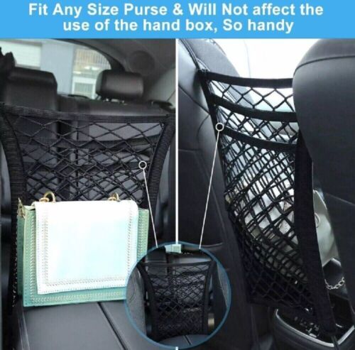 Elastic Net Pocket Bag 3 Layer Between Car Seat Organizer Storage Mesh Holder