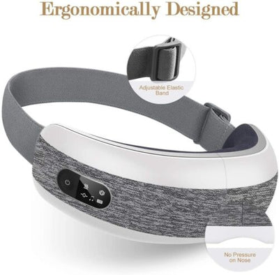 Wireless Eye Care Massager Vibration Heat Compression USB Rechargeable 1200MAH