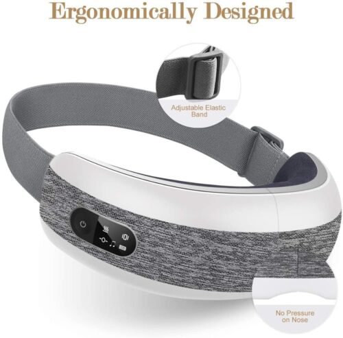 Wireless Eye Care Massager Vibration Heat Compression USB Rechargeable 1200MAH