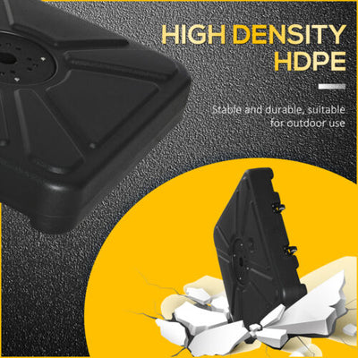 Cantilever Offset Umbrella Base Stand Fillable Umbrella Holder w/ Wheels, Black