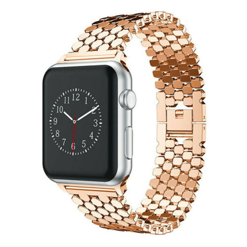 For Apple Watch 38 40 42 44 mm - Stainless Steel Hexagon Link Band Strap iWatch
