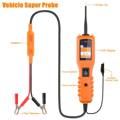 Kzyee KM10 Power Circuit Probe Kit Automotive Circuit Tester