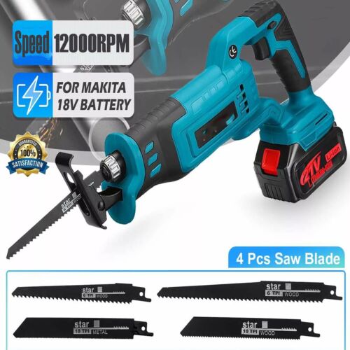 Cordless Saber Saw Replace Reciprocating Saw 18V Battery Charger For  Makita