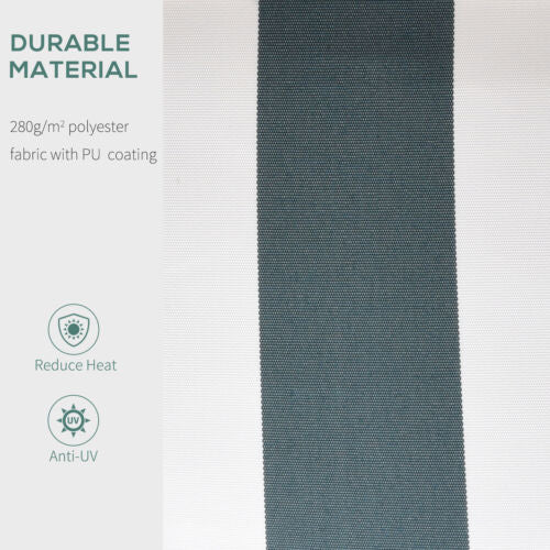 8&apos;x7&apos; Manual Retractable Patio Awning Shelter UV Protection